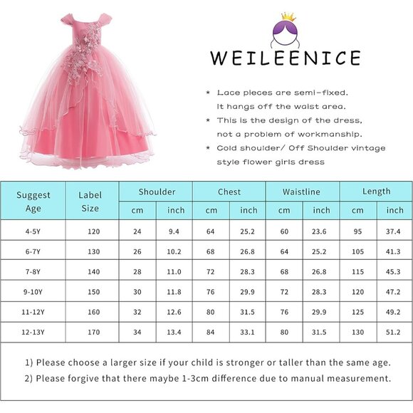 🆕Girls Dusty Pink Lace Sequin Embroidery Wedding Party Pageant Ball Gown - Picture 2 of 7